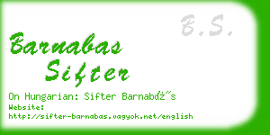 barnabas sifter business card